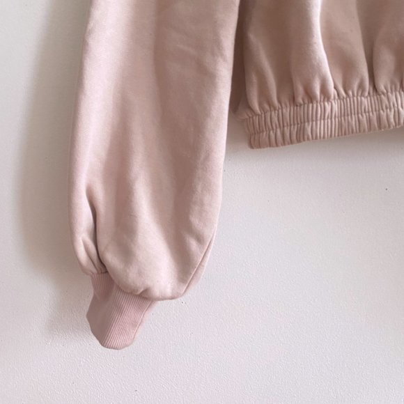 ZARA - Pale pink cropped sweatshirt - Picture 3 of 10